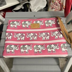 NWOT elephant print clutch bag